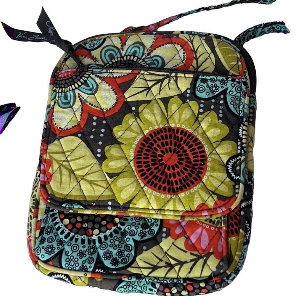 Vera Bradley Sunflower Floral Print Quilted Crossbody Purse